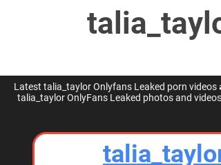 talia taylor of leaks|Original]] talia taylor Viral Videos Full Clip Leaked On ...